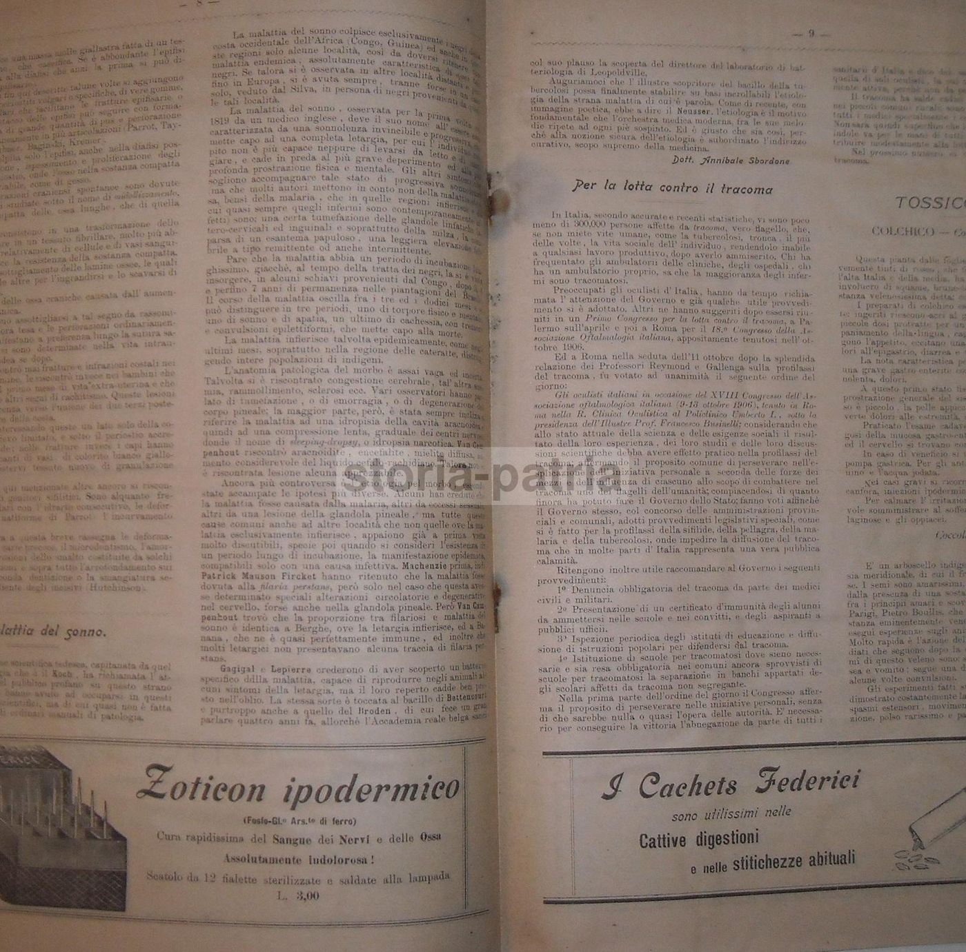 Lo Zoticon 1907: Rivista Medica Della Farmacia Federici, Napoli