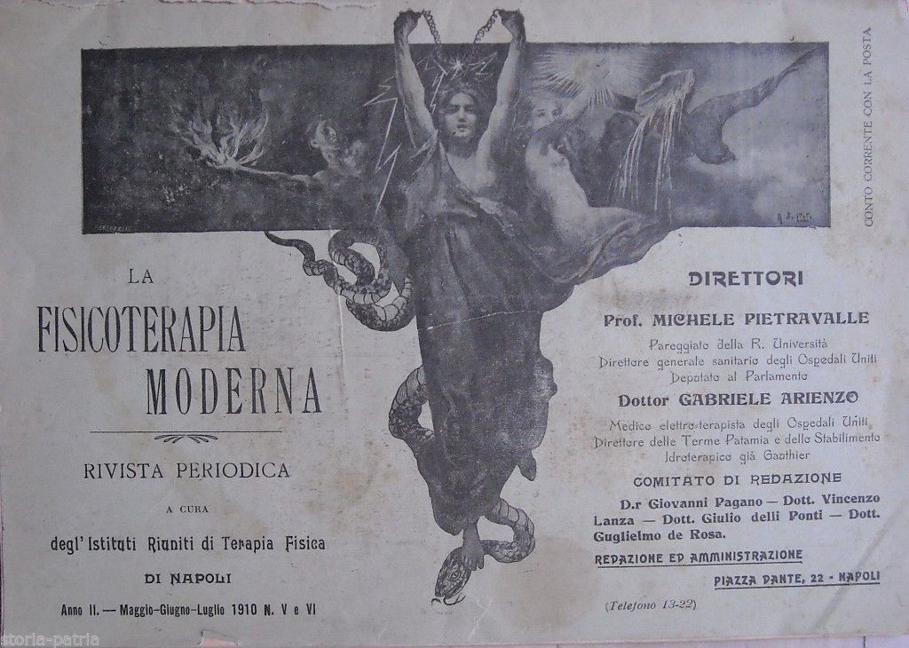 La Fisicoterapia Moderna Napoli 1910 Rivista Medica De Lisio