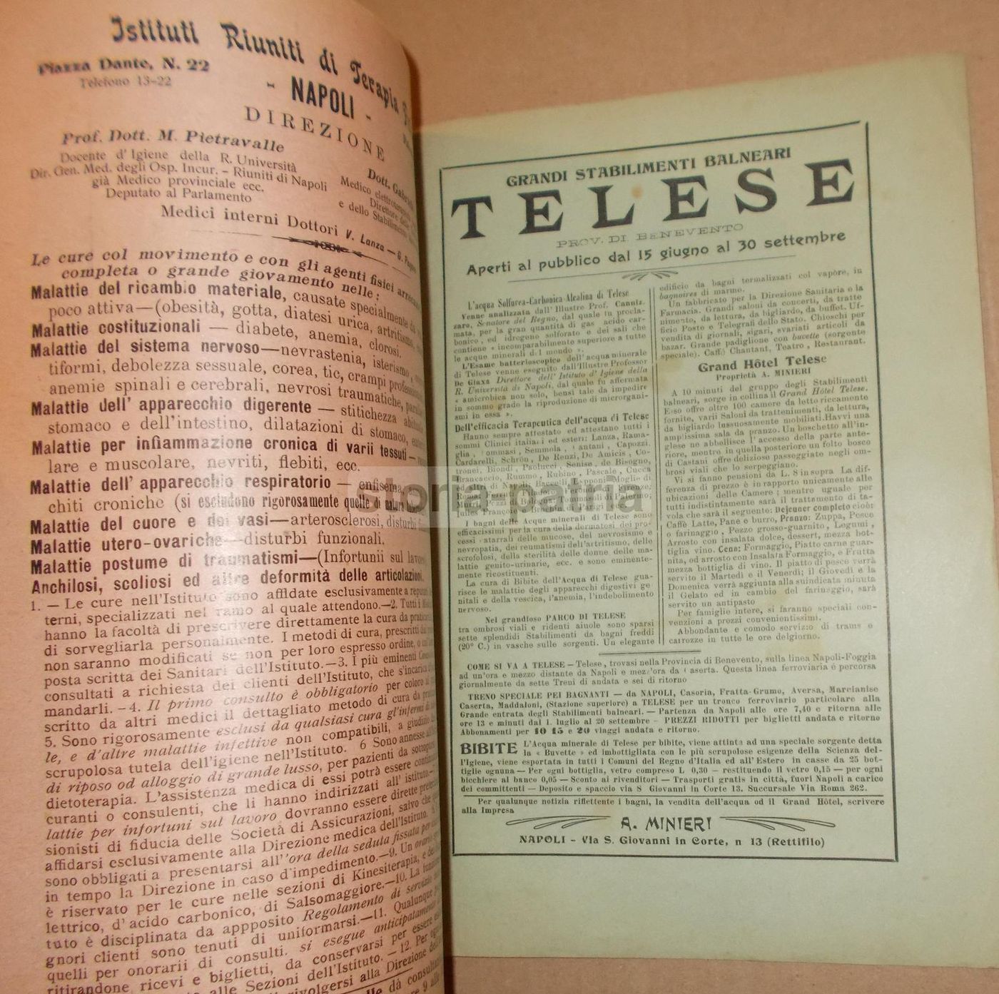 La Fisicoterapia Moderna Napoli 1910 Rivista Medica De Lisio
