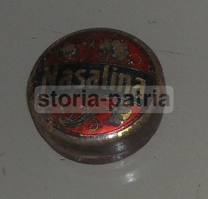 Scatola Pubblicitaria Nasalina In Latta, Epoca Farmacia Anni '20