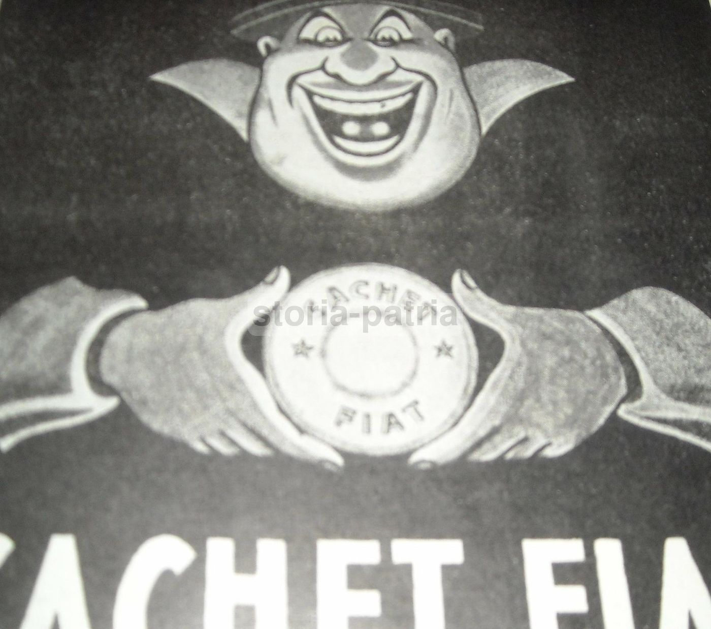 Pubblicità Cachet Fiat 1938 Cussino
