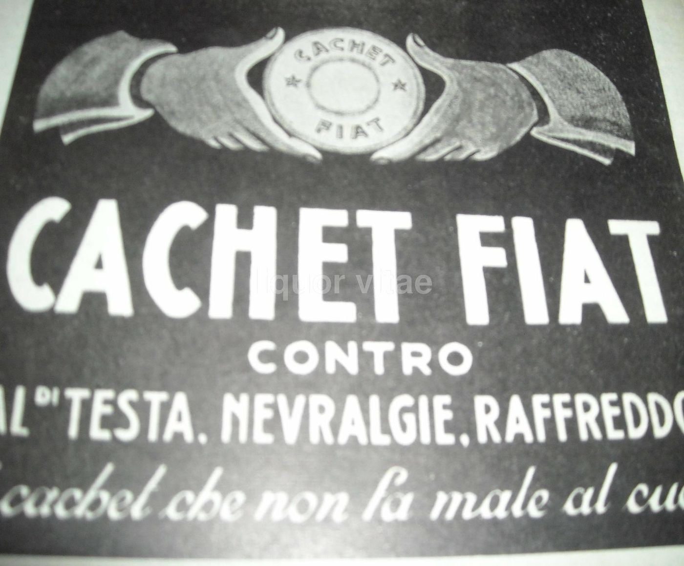 Pubblicità Cachet Fiat 1938 Cussino