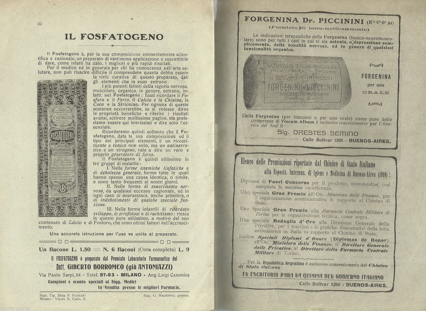 Rivista Di Terapia Moderna Piccinini Milano 1911 Medicina Farmacia