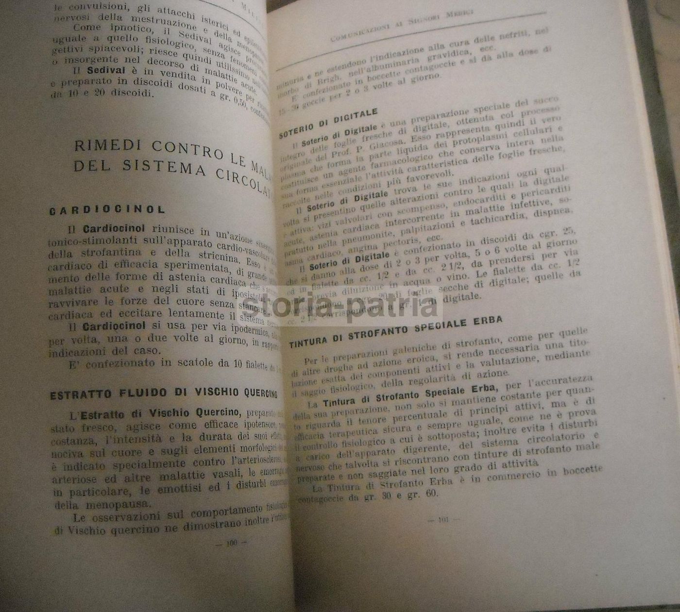 Comunicazioni Ai Signori Medici Carlo Erba 1924 Milano