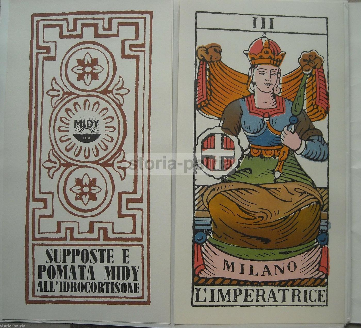 Tarocchi Pubblicitari Midy 1963: Carte Farmaceutiche Milano