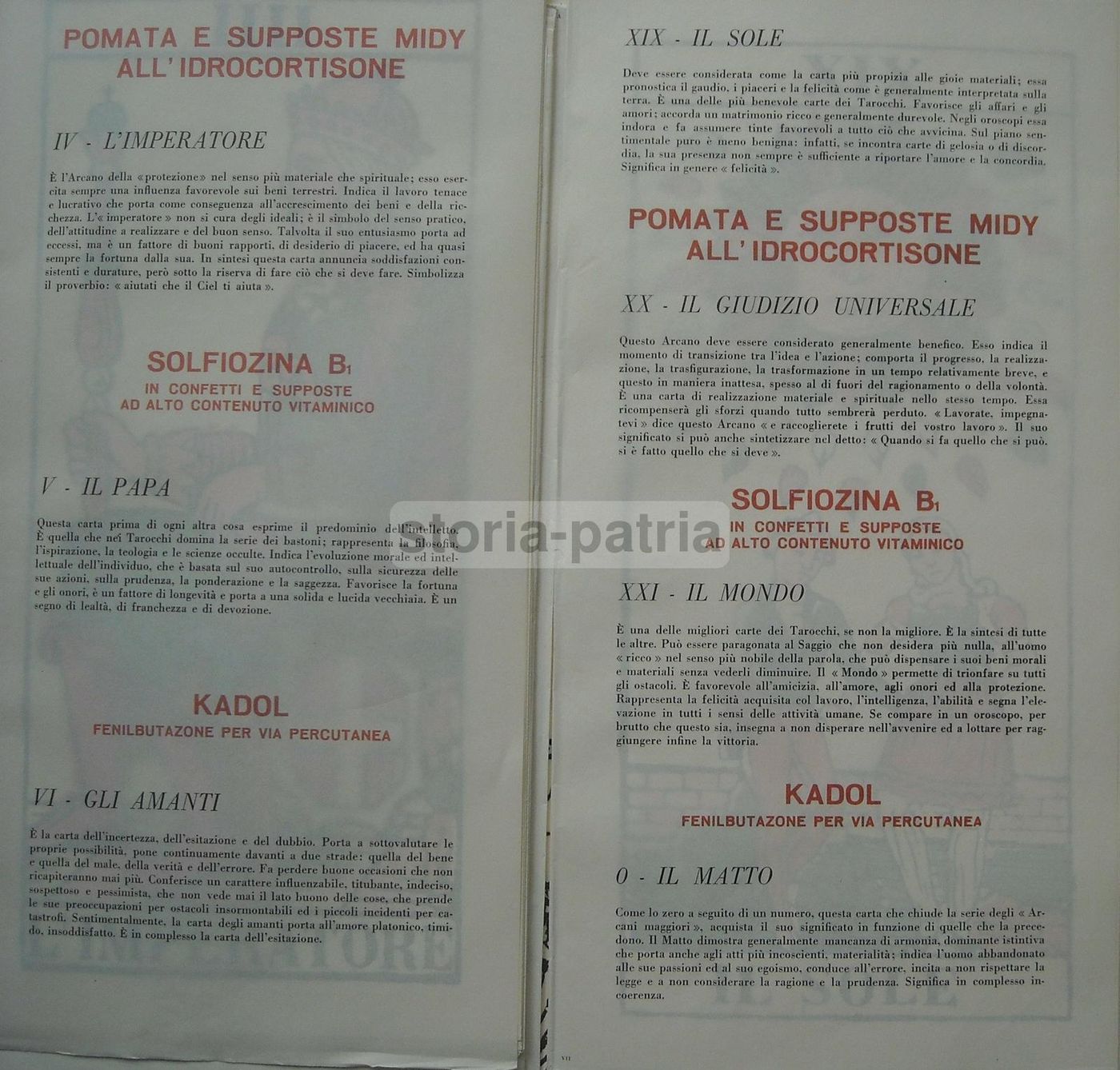 Tarocchi Pubblicitari Midy 1963: Carte Farmaceutiche Milano