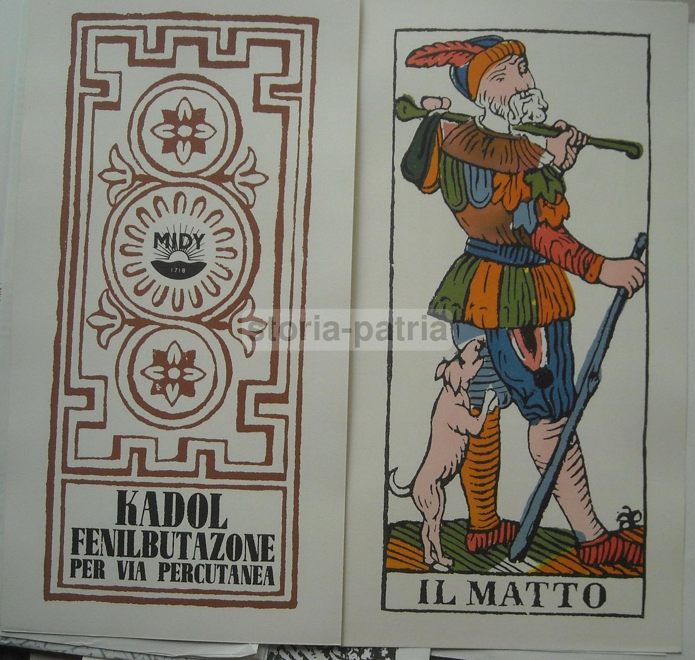Tarocchi Pubblicitari Midy 1963: Carte Farmaceutiche Milano