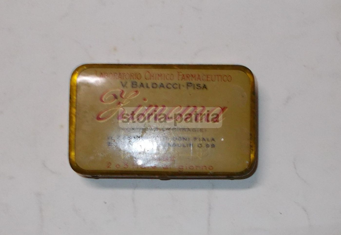 Astuccio Zimema Baldacci Pisa Farmaco Emorragie Primo Novecento