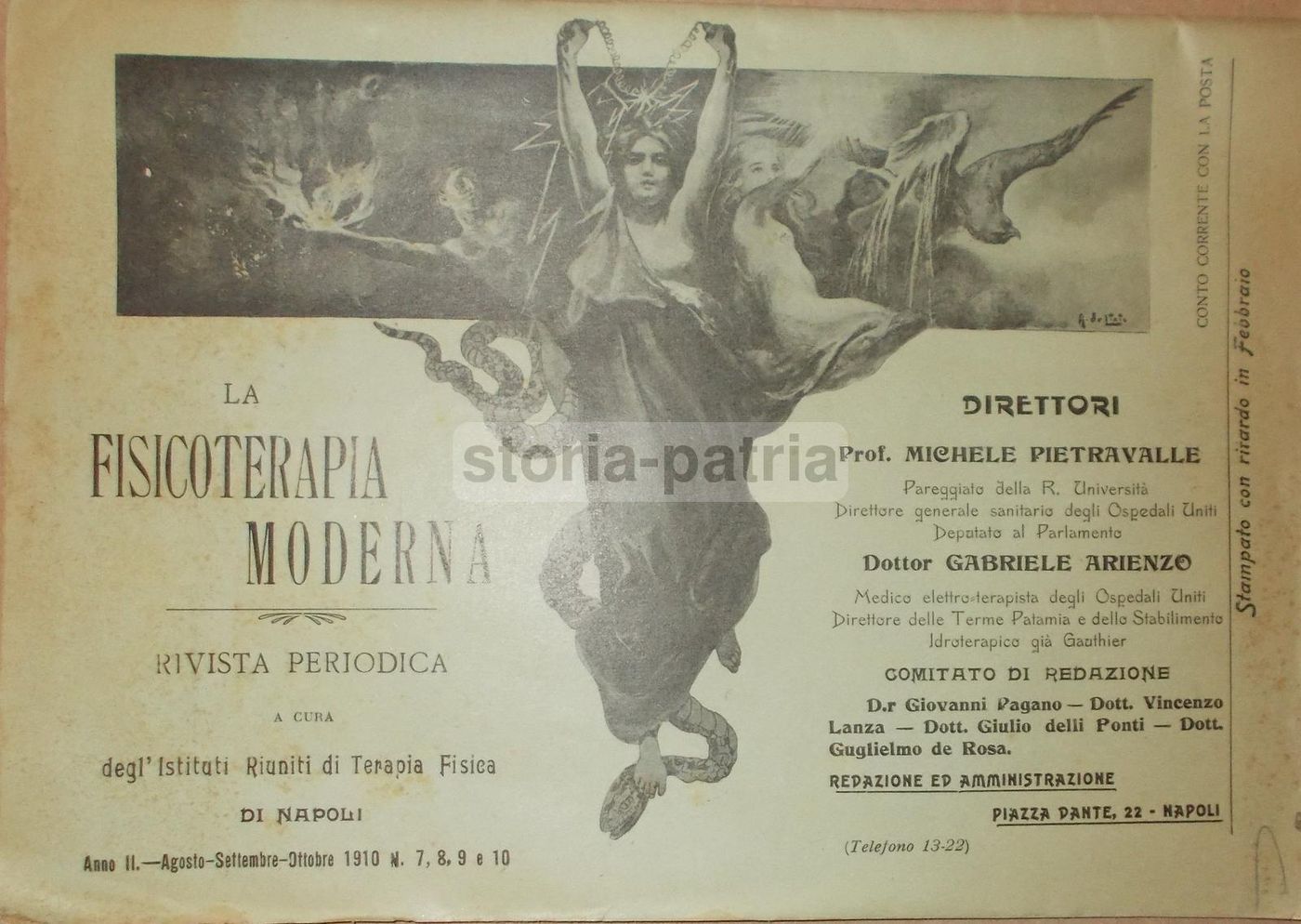 La Fisicoterapia Moderna (1910)   Napoli, Radiologia E Neurastenia