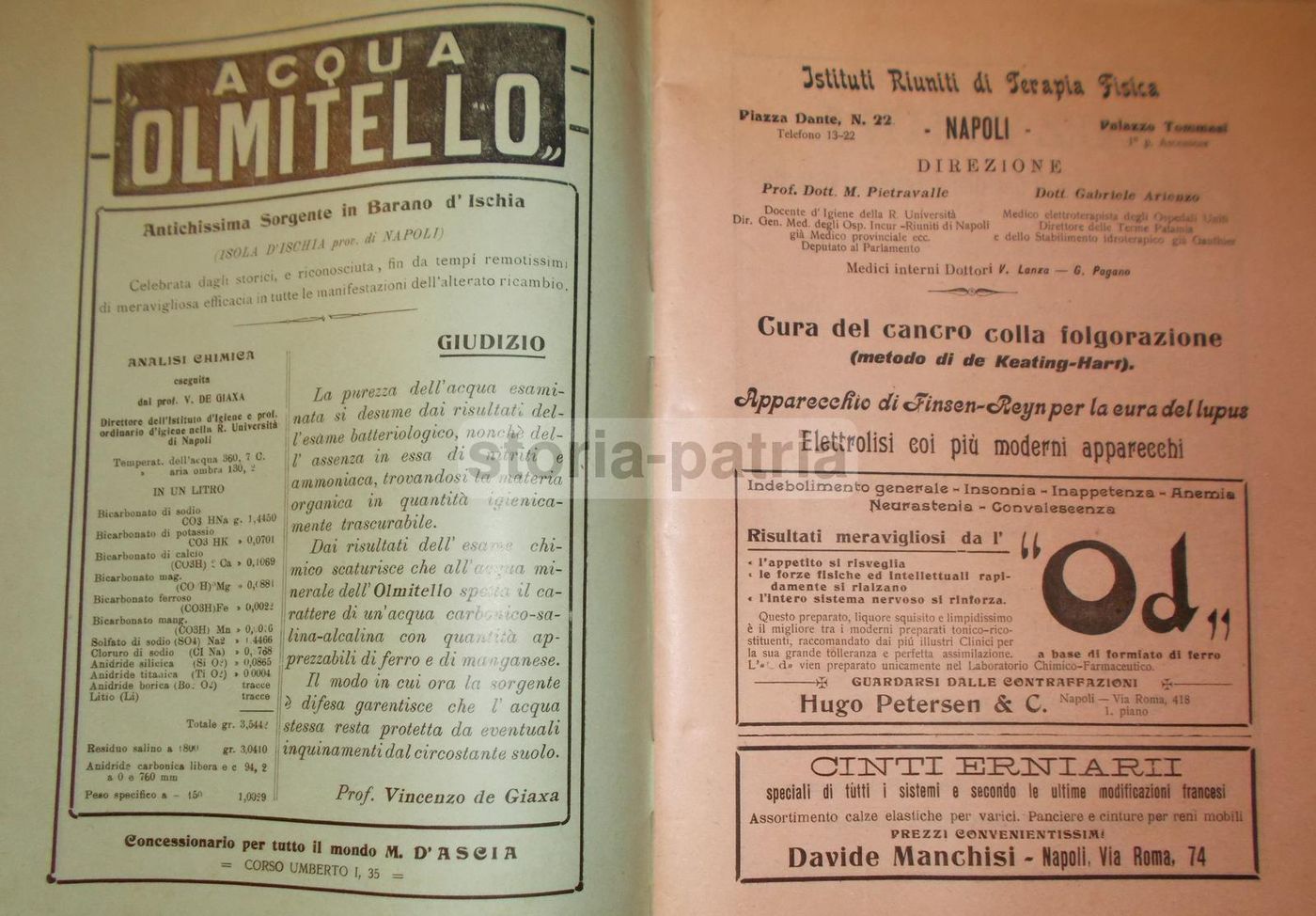 La Fisicoterapia Moderna (1910)   Napoli, Radiologia E Neurastenia