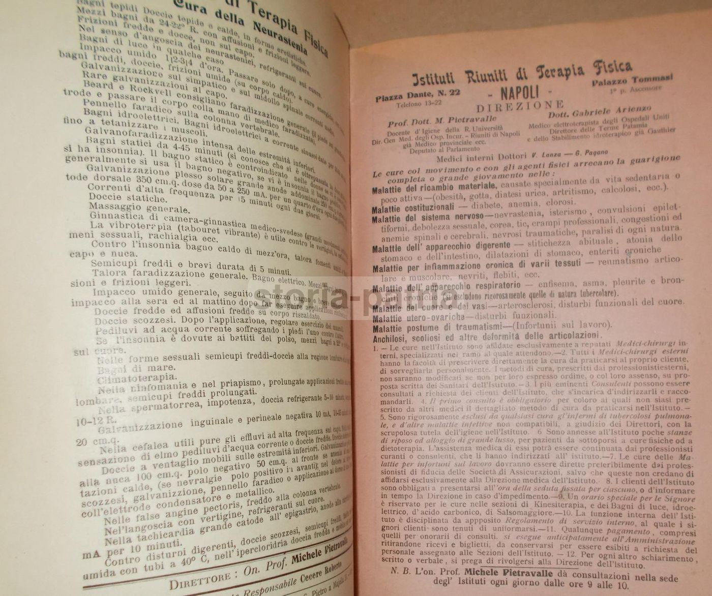 La Fisicoterapia Moderna (1910)   Napoli, Radiologia E Neurastenia