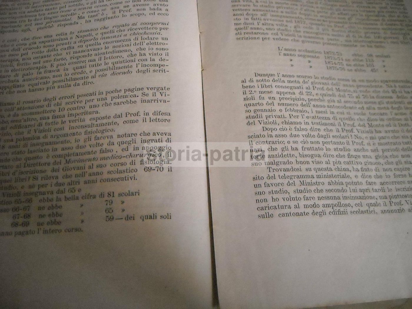Paladino, Vizioli: Polemica Medica (Napoli, 1877)   Fisiologia E Morgagni