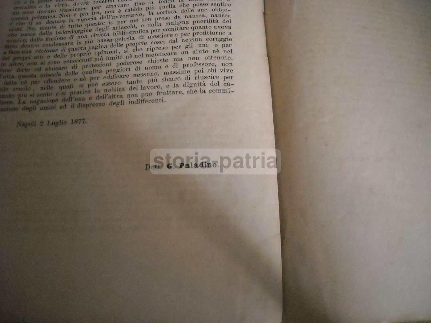 Paladino, Vizioli: Polemica Medica (Napoli, 1877)   Fisiologia E Morgagni
