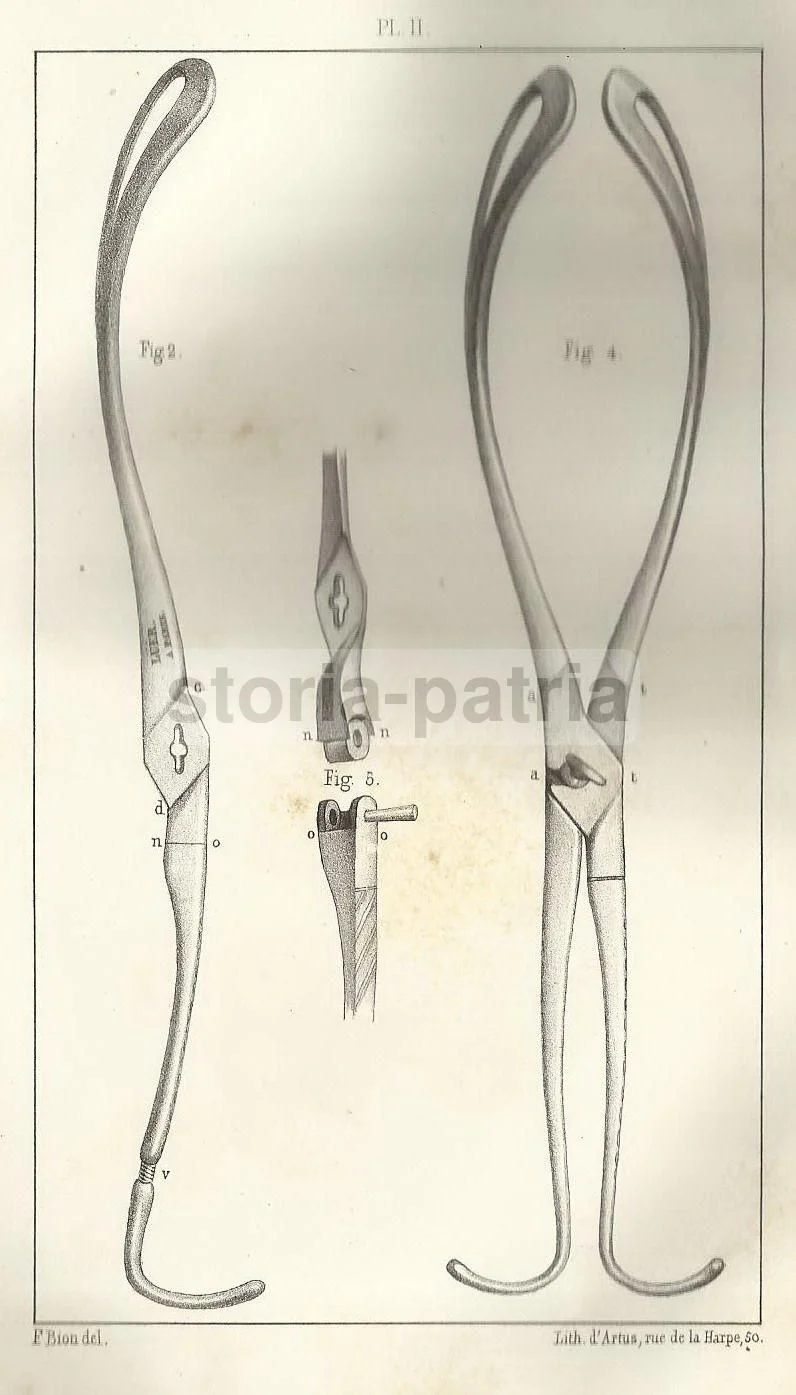 Forcipe Tarsitani 1844: Trattato di Ostetricia, Parigi, Duca di Serracapriola