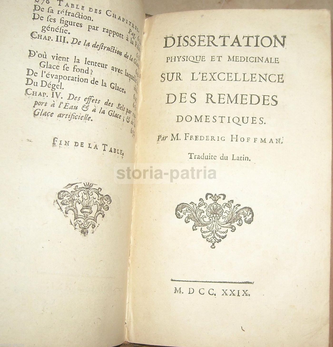 Le Virtù Medicinali Dell'Acqua Comune, Parigi 1730, Vol. II