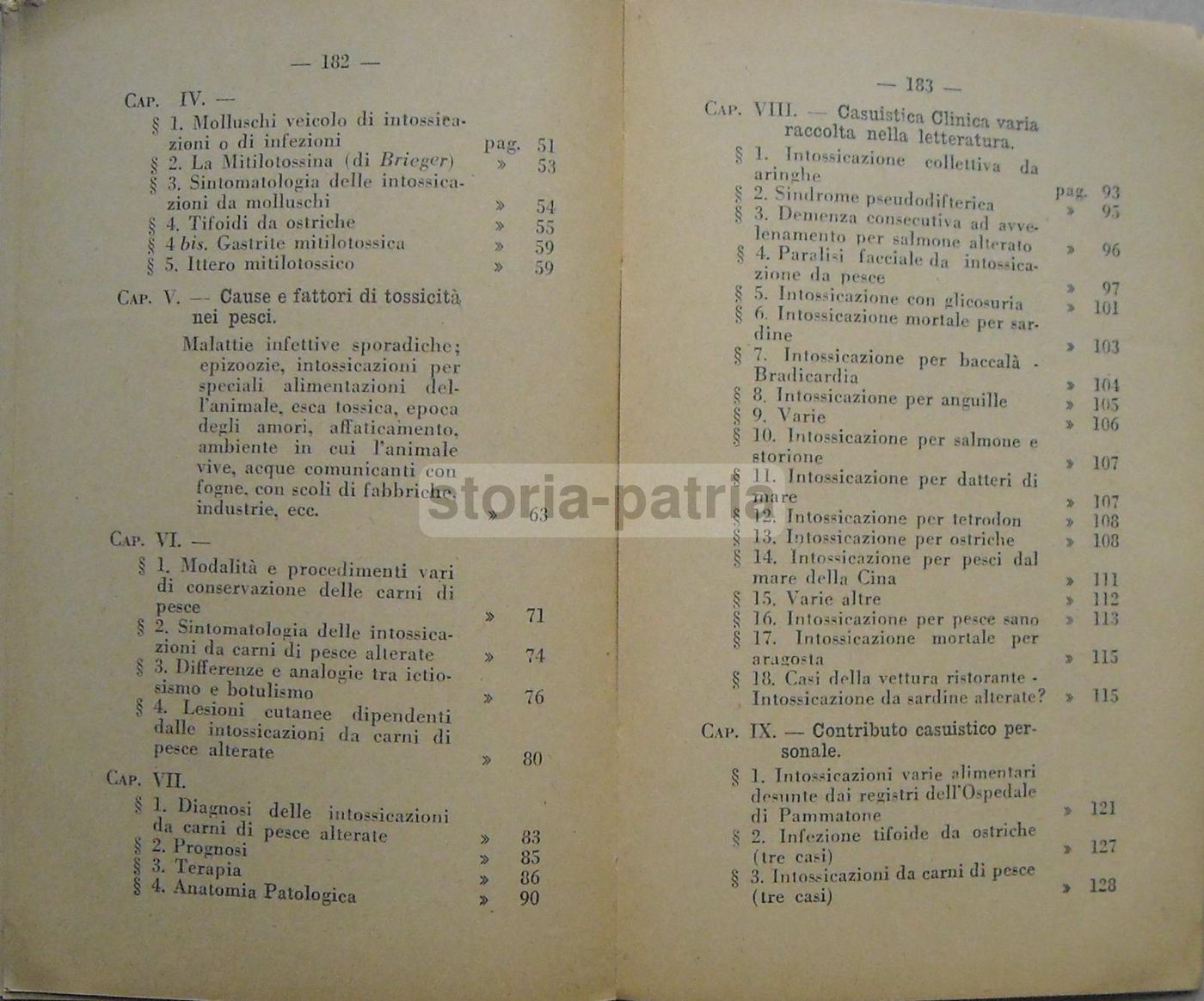 Intossicazioni Da Carni Di Pesce Alterate   Trevisanello 1930