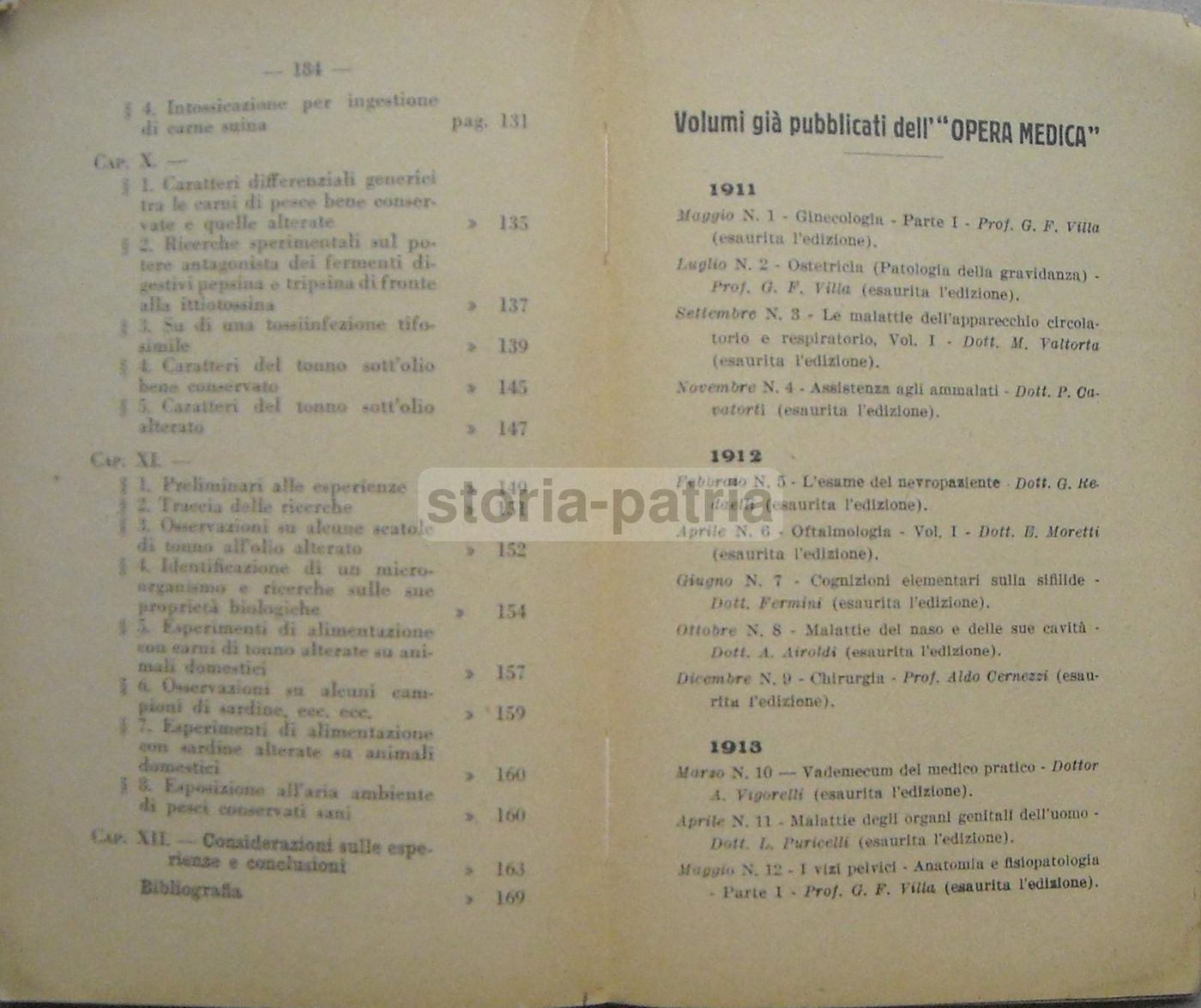 Intossicazioni Da Carni Di Pesce Alterate   Trevisanello 1930
