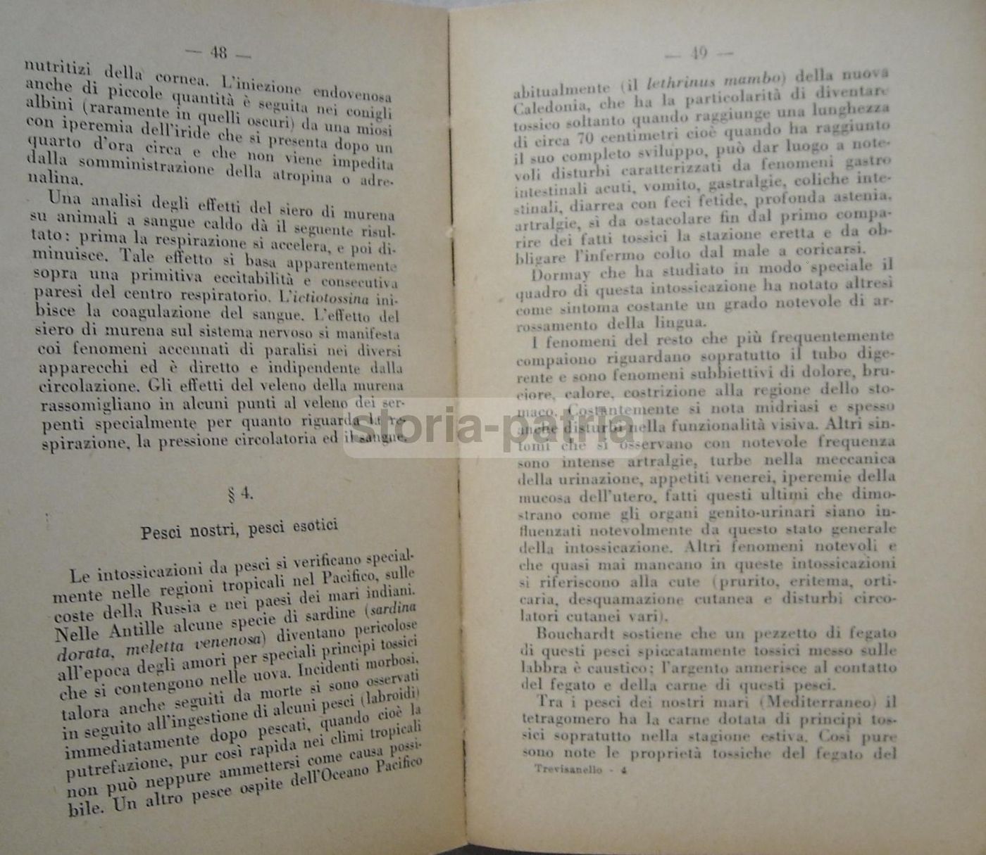 Intossicazioni Da Carni Di Pesce Alterate   Trevisanello 1930