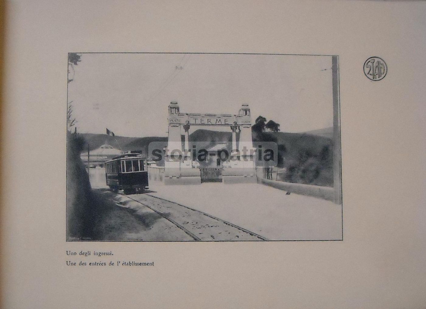 Stampa Antica Terme Di Agnano, Napoli, Con Tram (inizio '900)