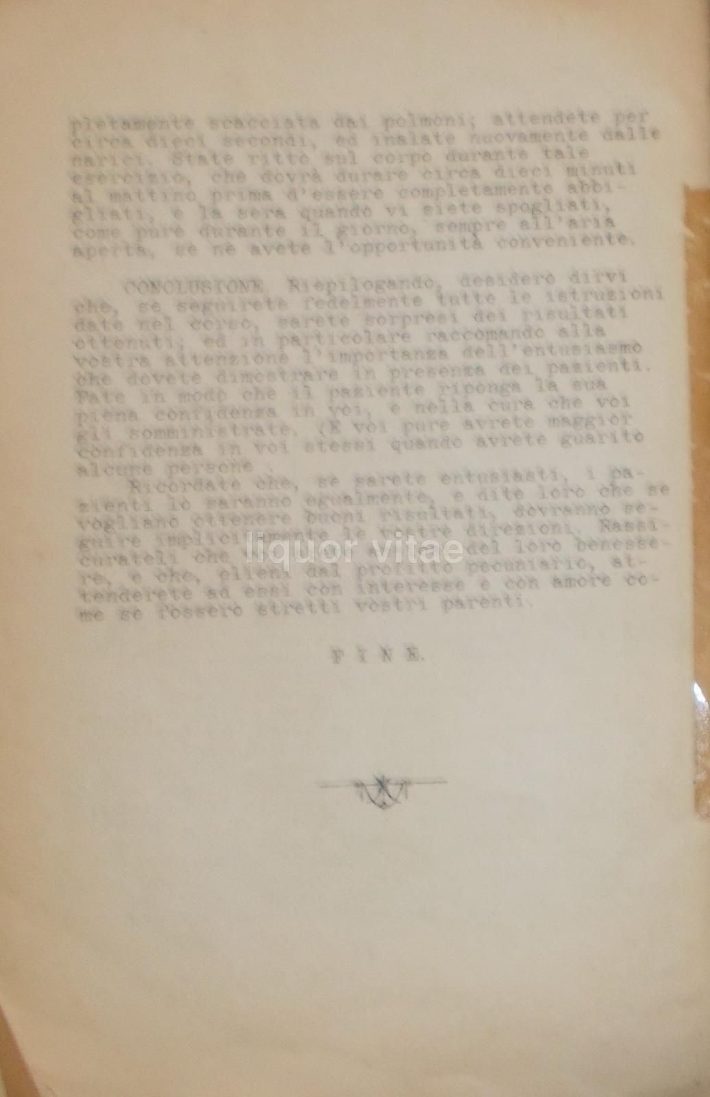 Corso d'Istruzione In Vitaopatia, Thos A. Franklin, 1900 1920