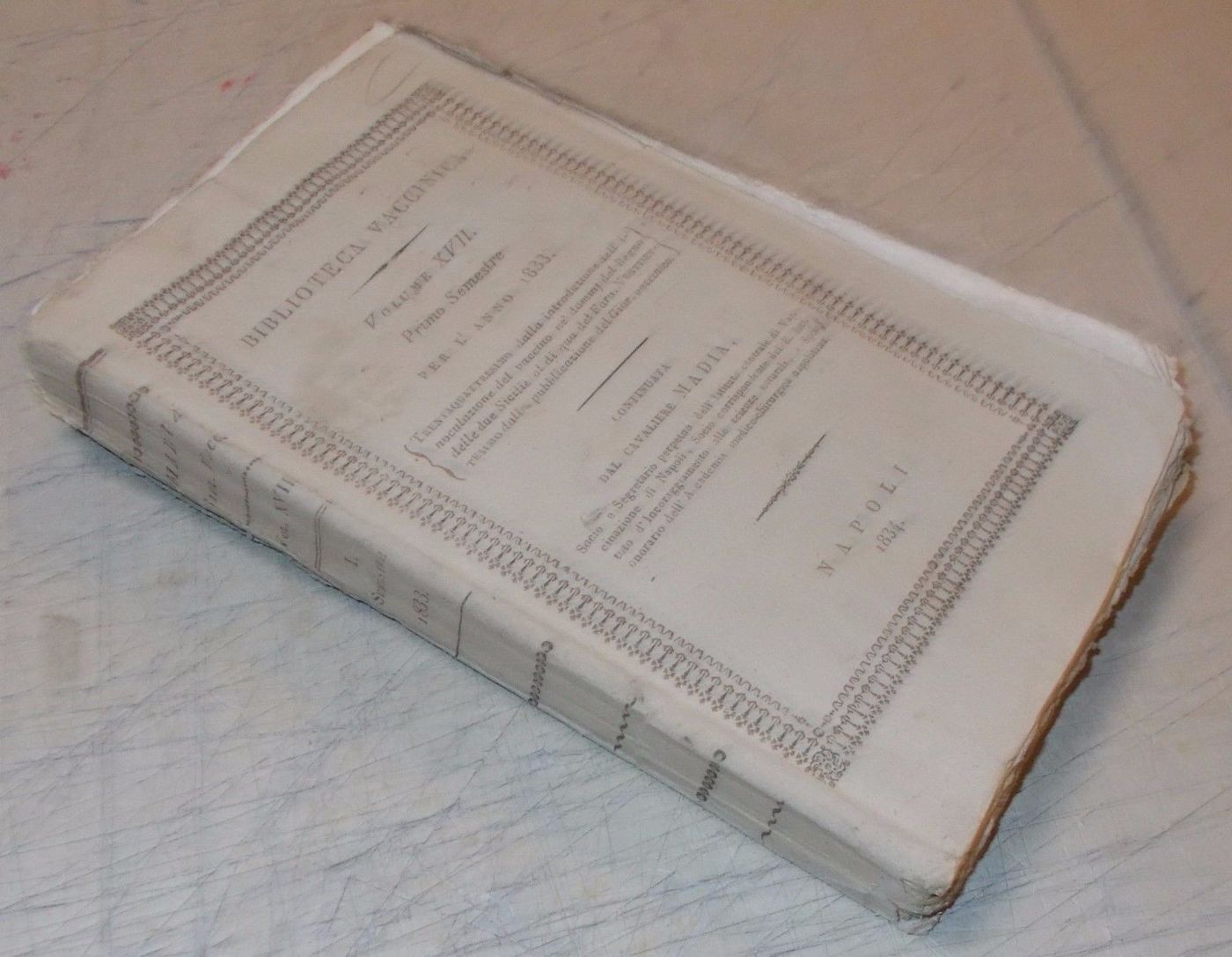 Biblioteca Vaccinica 1833: Napoli, Vaccinazione E Vaiuolo Nel Regno
