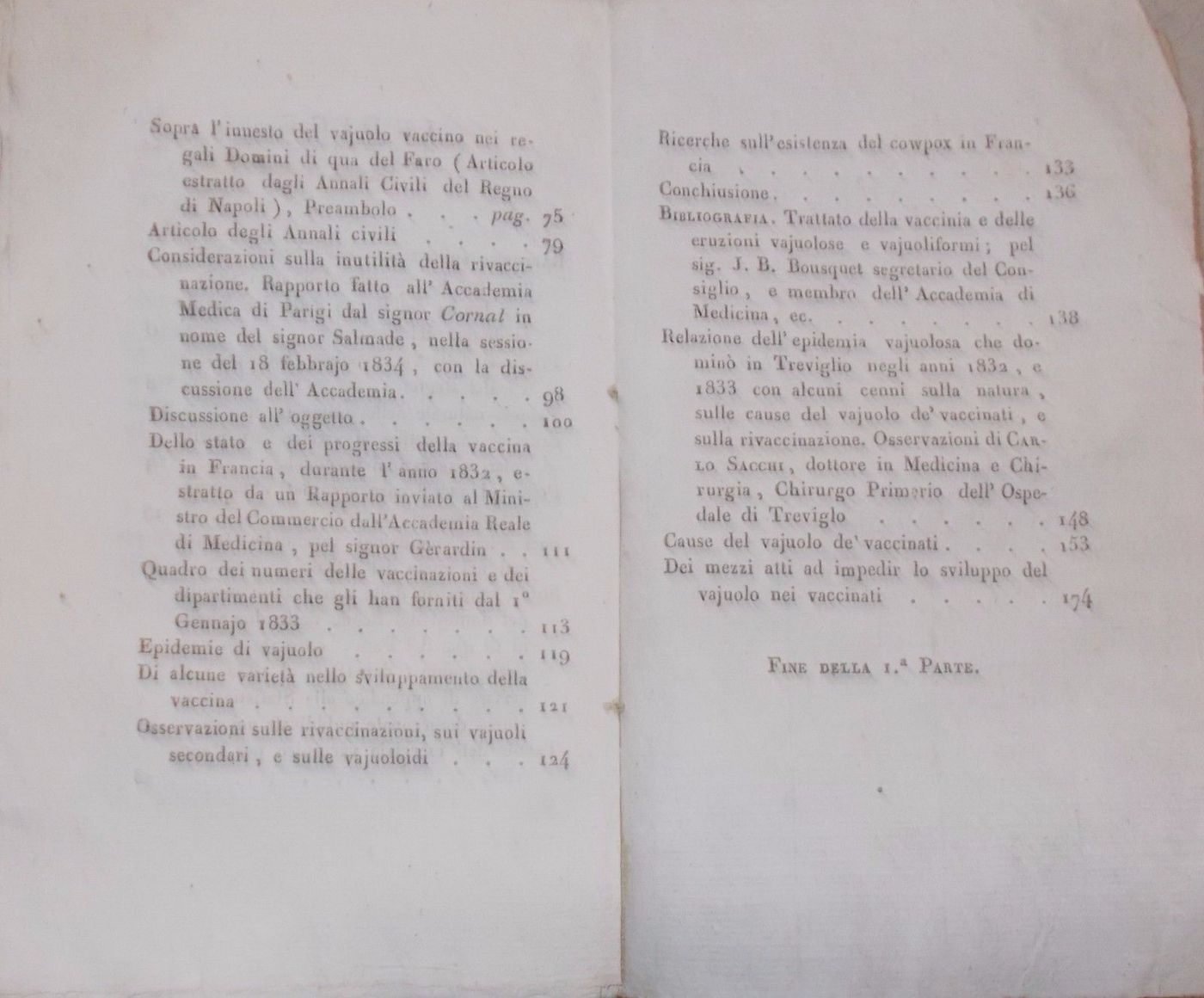 Biblioteca Vaccinica 1833: Napoli, Vaccinazione E Vaiuolo Nel Regno