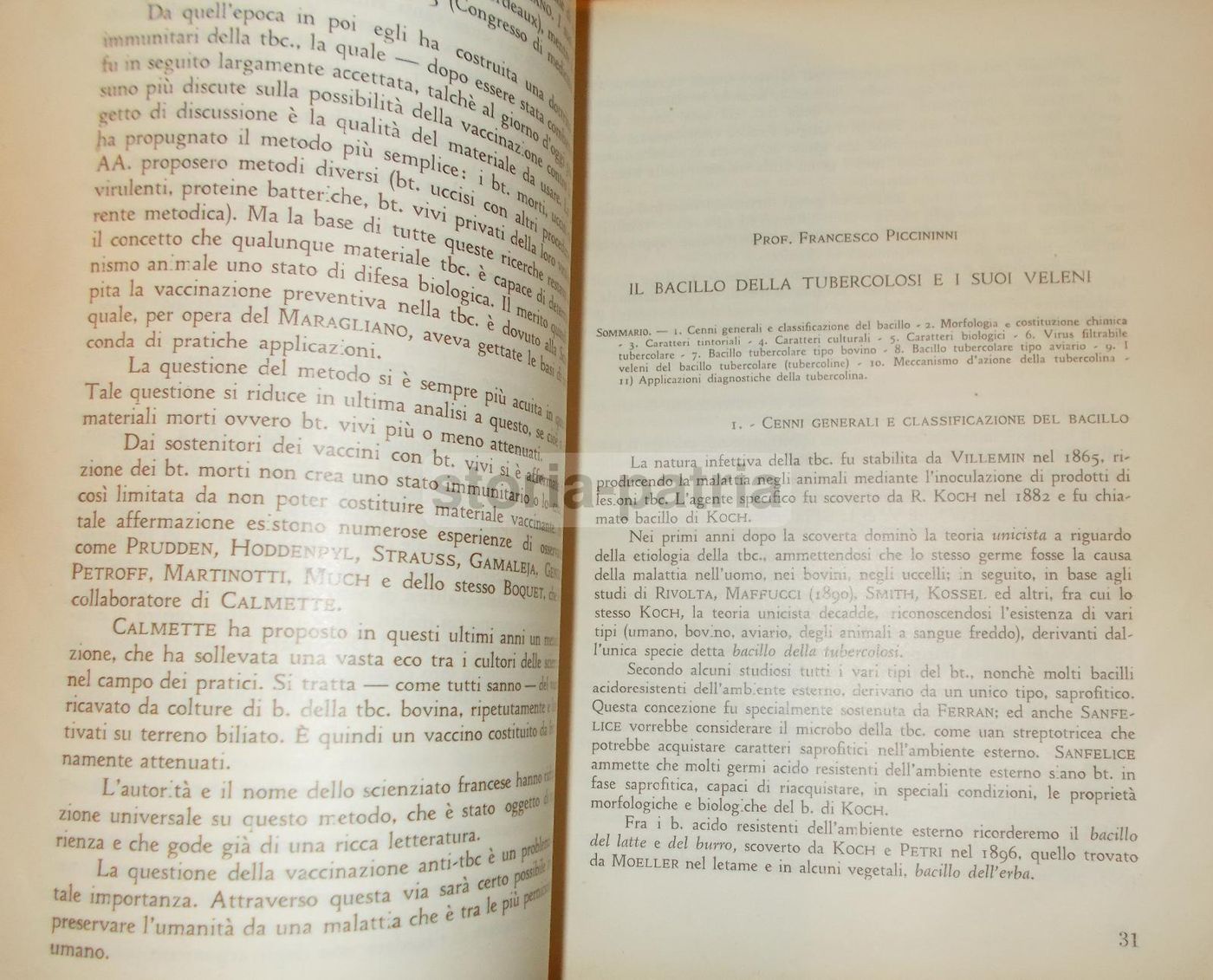 La Tisiologia Nella Pratica Medica. Wassermann, 1933