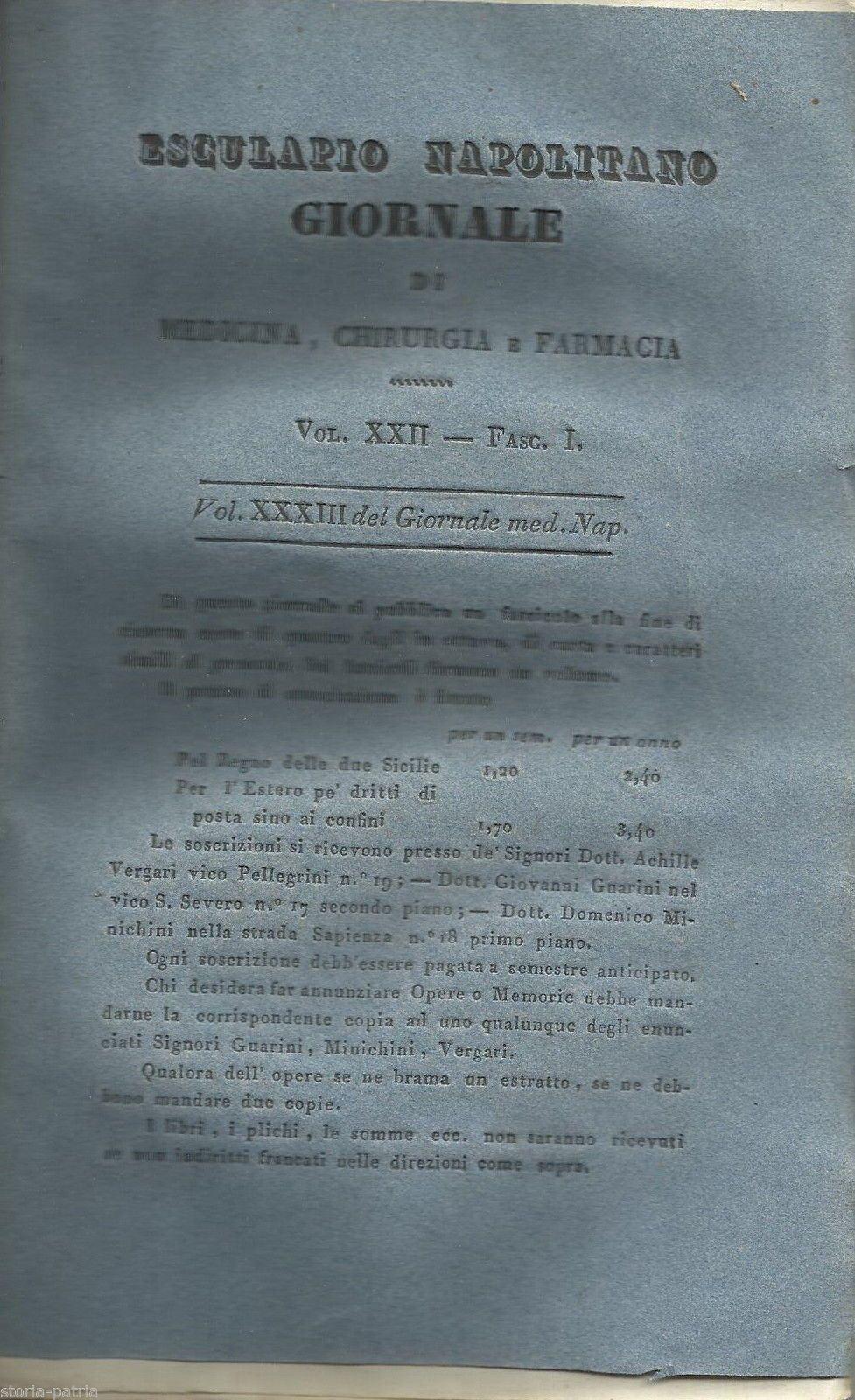 Esculapio Napolitano, 1837: Giornale Di Medicina, Chirurgia E Farmacia