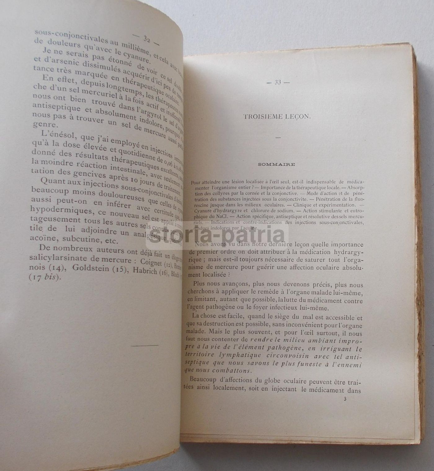 Darier: Leçons De Thérapeutique Oculaire (1909)   Trattato Di Oftalmologia