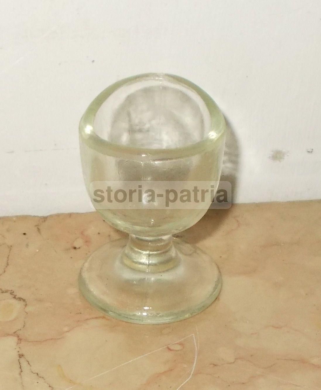Bicchiere Oculistico Vintage Per Lavaggio Oculare In Vetro