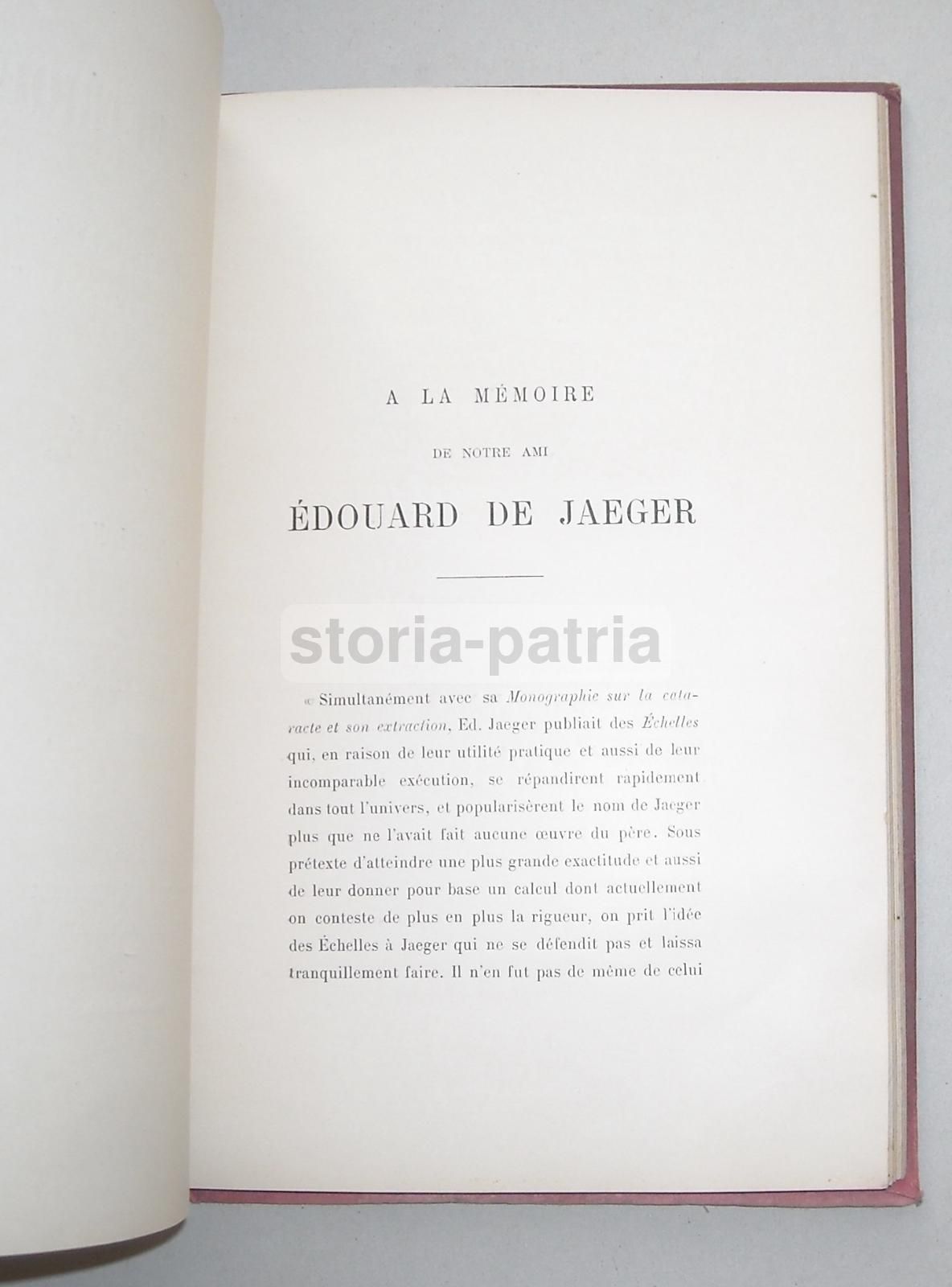 De Wecker   Masselon, Echelle Métrique Per L'Acuità Visiva, Parigi 1907