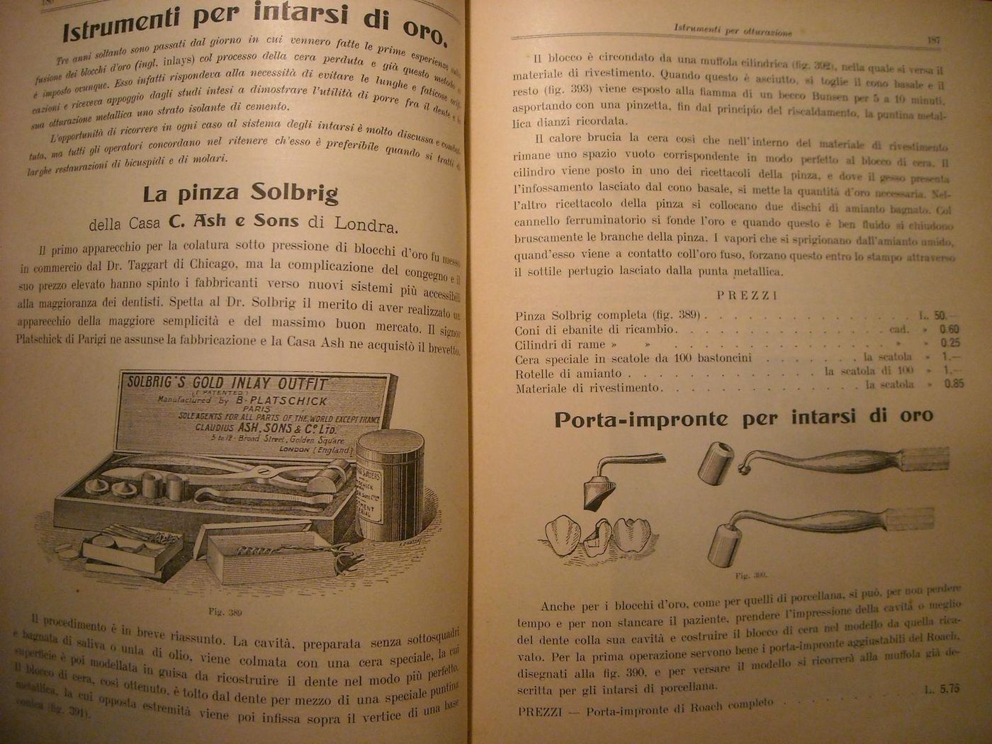 Catalogo Forniture Dentali Anni '20, Attrezzature Odontoiatriche