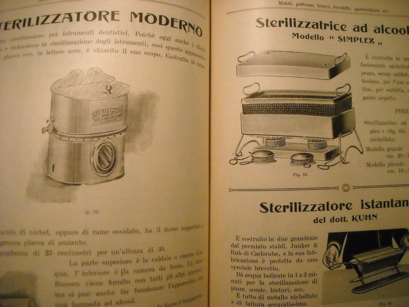 Catalogo Forniture Dentali Anni '20, Attrezzature Odontoiatriche