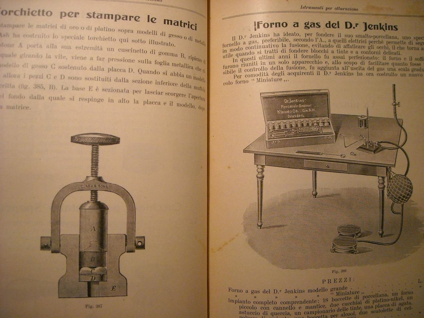 Catalogo Forniture Dentali Anni '20, Attrezzature Odontoiatriche