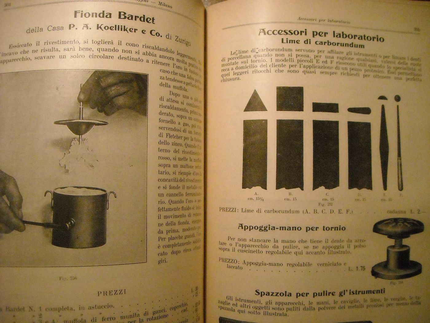 Catalogo Forniture Dentali Anni '20, Attrezzature Odontoiatriche