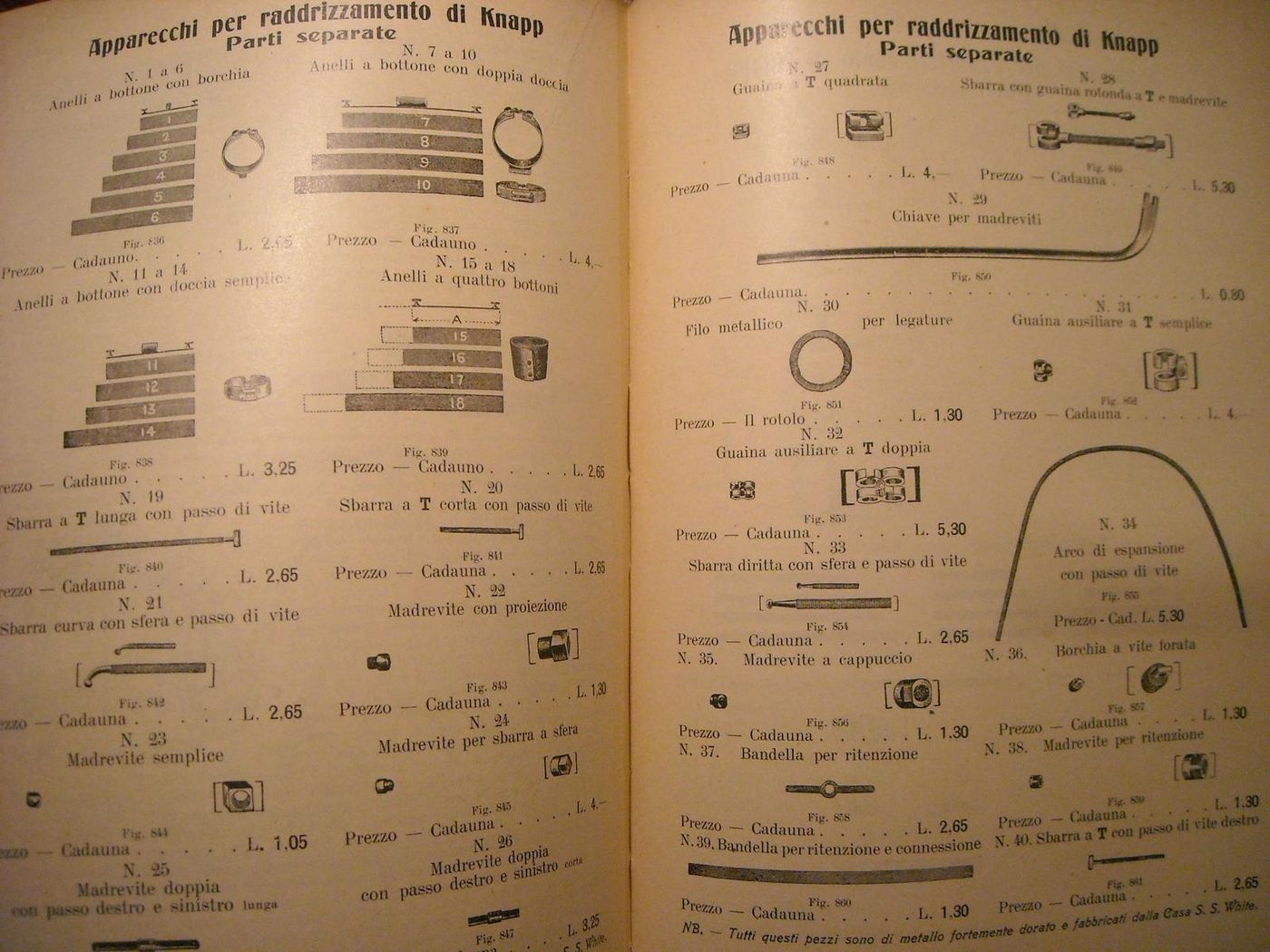 Catalogo Forniture Dentali Anni '20, Attrezzature Odontoiatriche