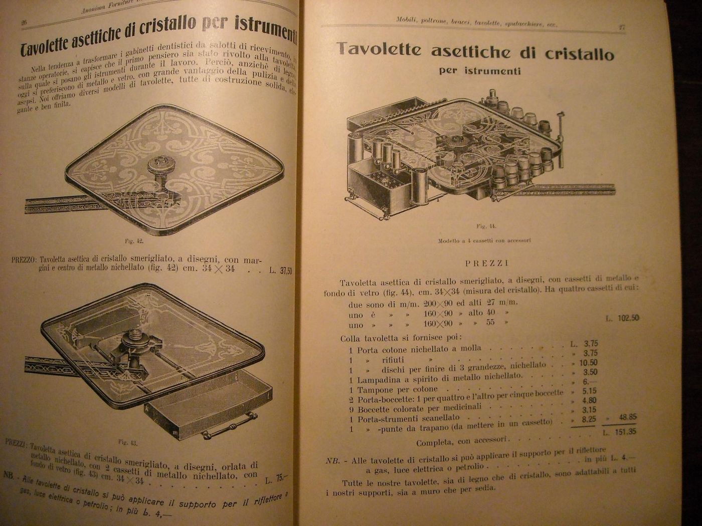 Catalogo Forniture Dentali Anni '20, Attrezzature Odontoiatriche