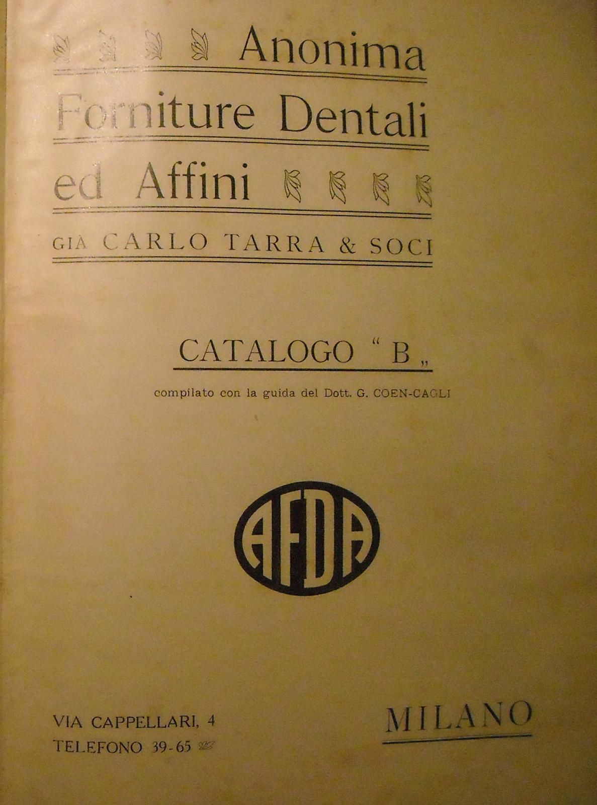 Catalogo Forniture Dentali Anni '20, Attrezzature Odontoiatriche