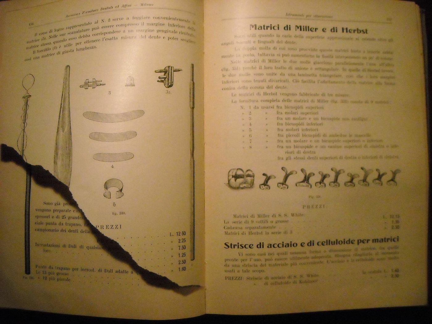 Catalogo Forniture Dentali Anni '20, Attrezzature Odontoiatriche