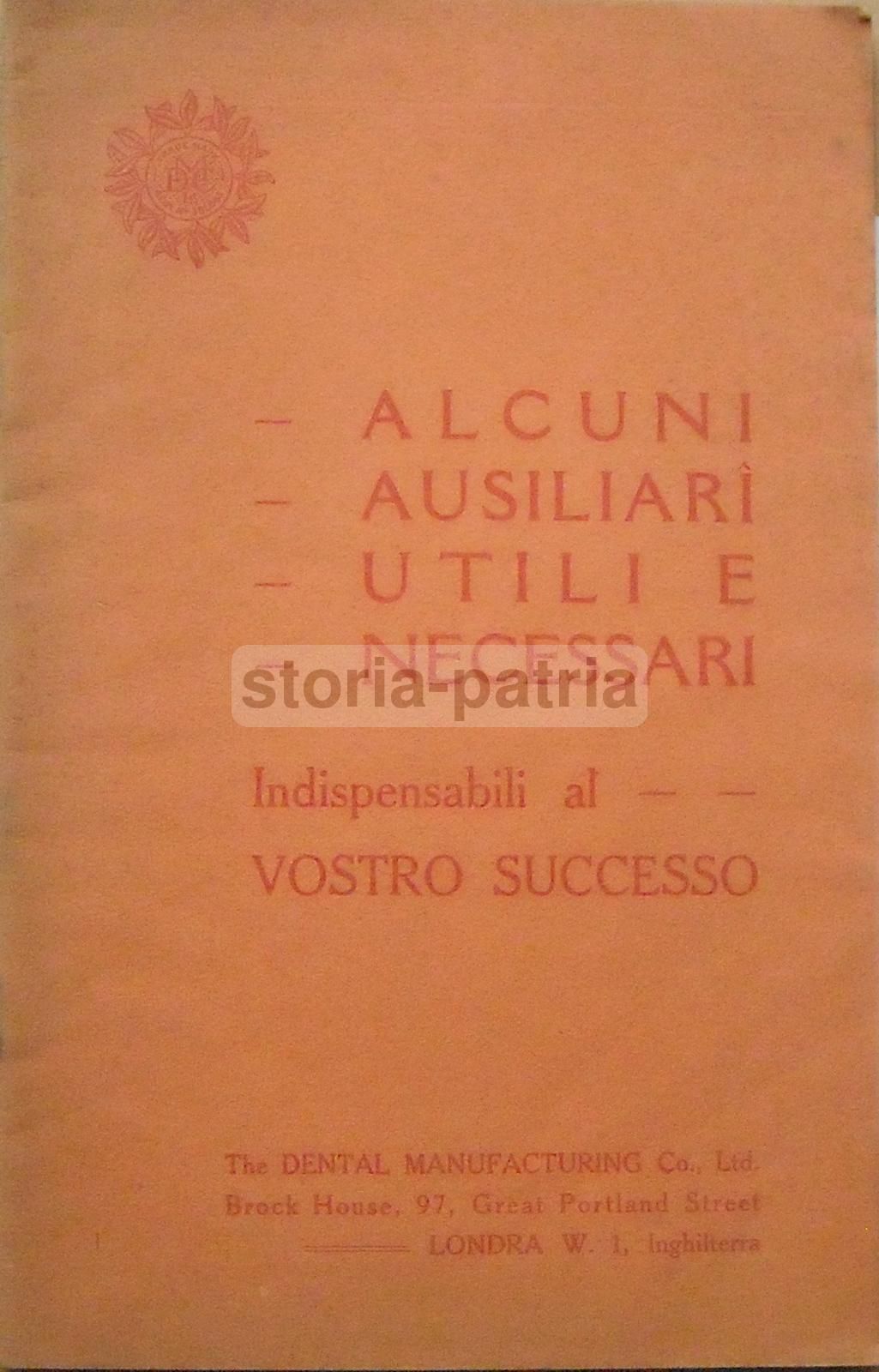 Catalogo Attrezzature Dentistiche Dental Manufacturing Co. Anni '30