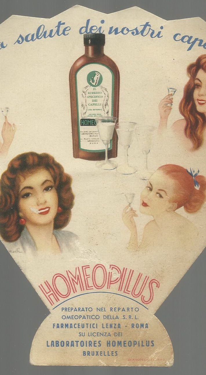 Pubblicità Vintage Homeopilus Capelli Bruxelles Lenza Roma Anni 30