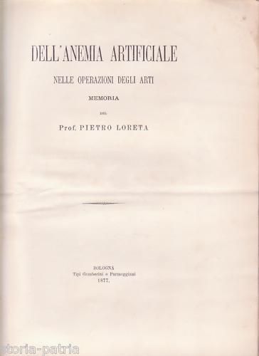 Dell'Anemia Artificiale Nelle Operazioni Degli Arti