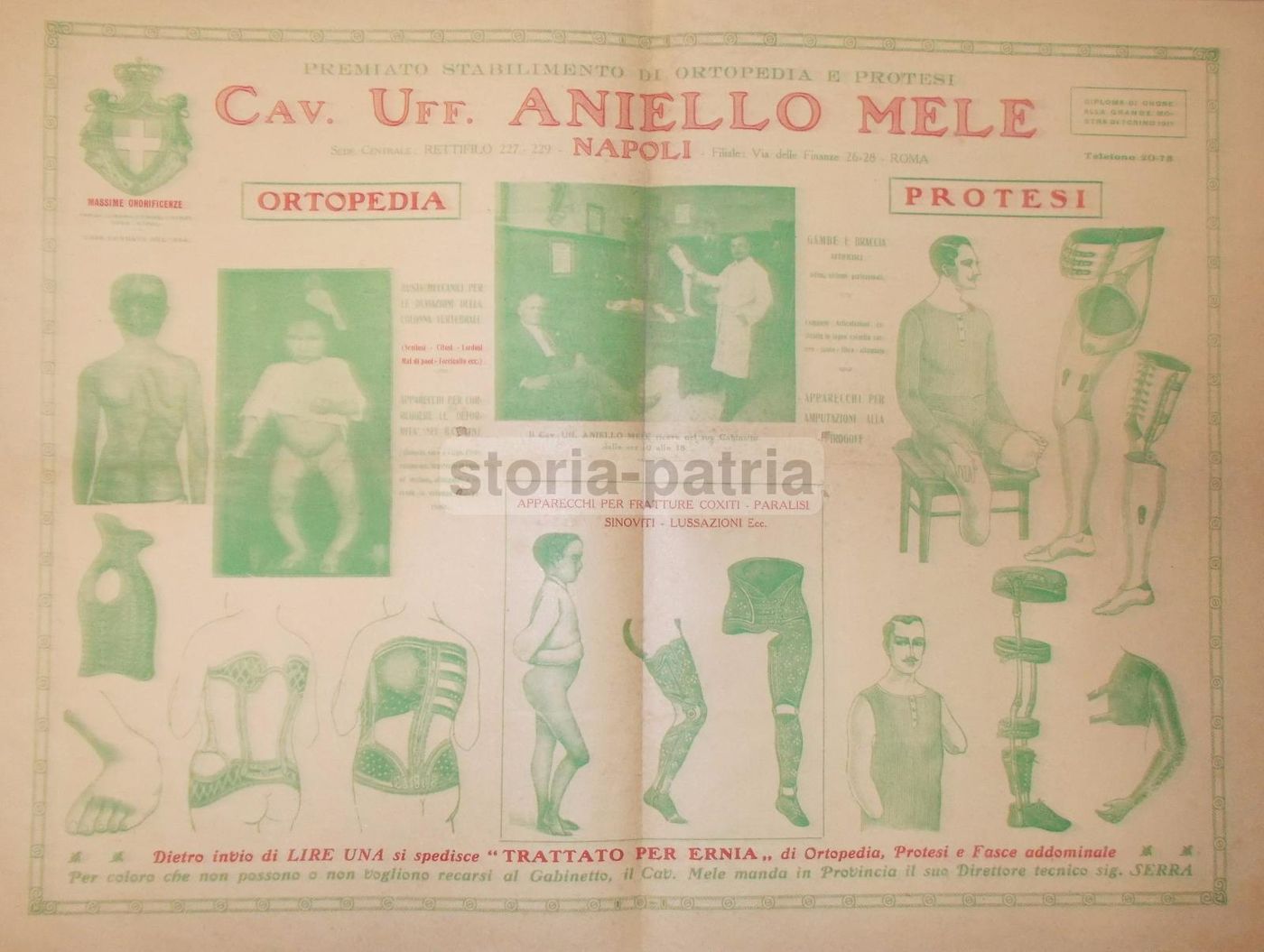 Catalogo Ortopedia Aniello Mele Napoli Primo '900 Illustrato