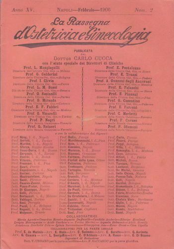 La Rassegna Di Ostetricia E Ginecologia Napoli, Febbraio 1906