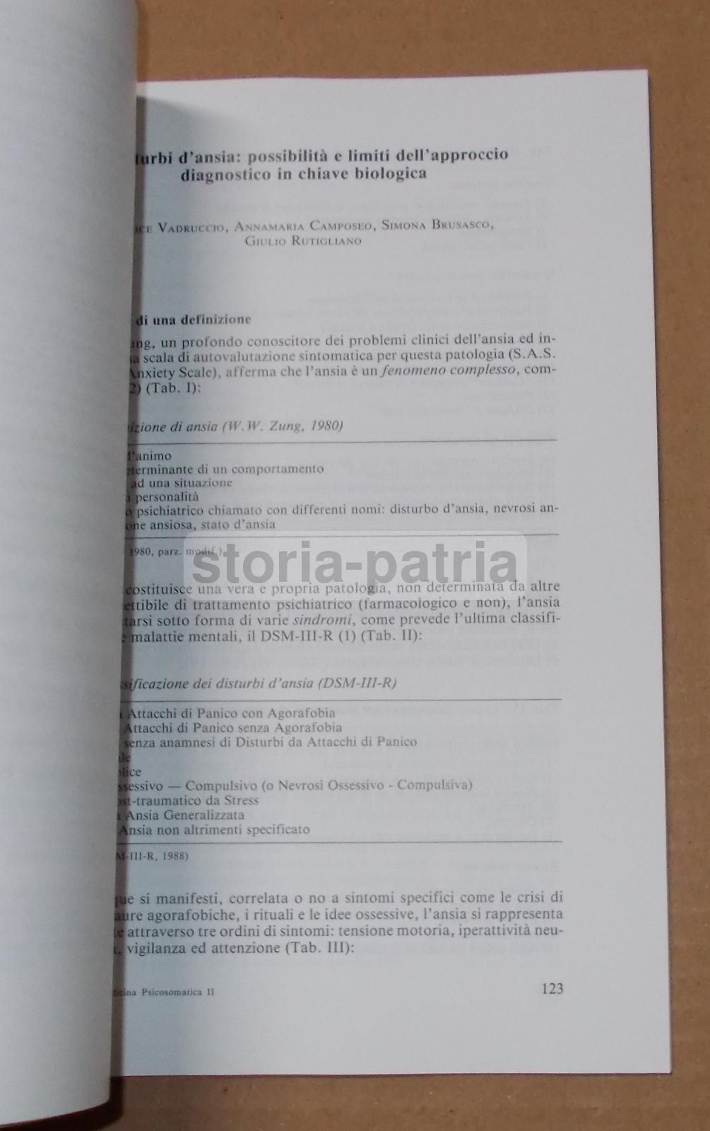 Medicina Psicosomatica: Disturbi d'Ansia E Anoressia. O. Albano, V. Centonze, 1991