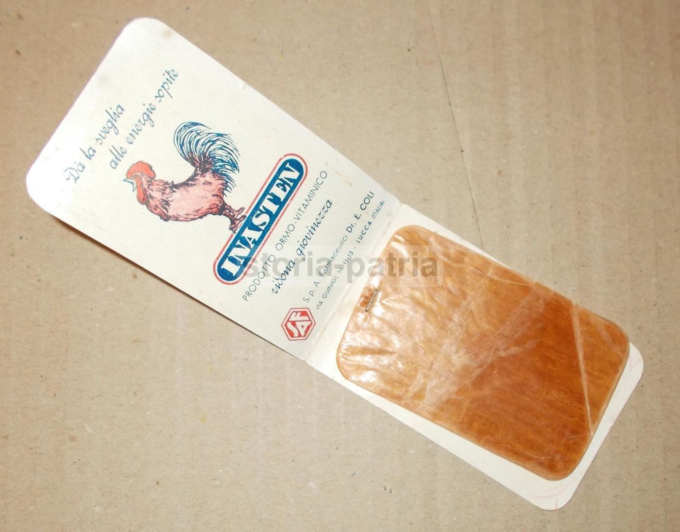 Sapone Portatile Vitaminico Inasten, Dott. E. Coli Lucca, Anni 1940 1960