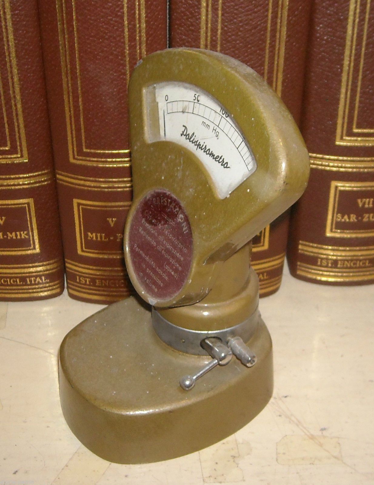 Polispirometro Vintage Anni '50 Strumento Medico Spirometria