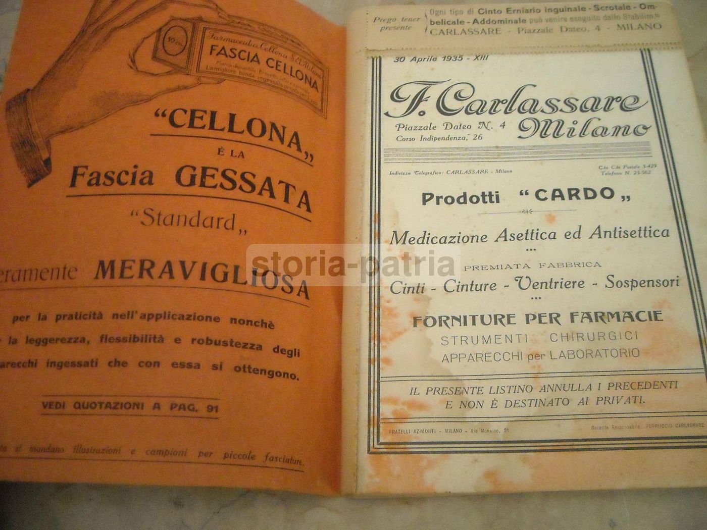 Catalogo Carlassare 1935 Attrezzature Mediche E Sanitarie Milano