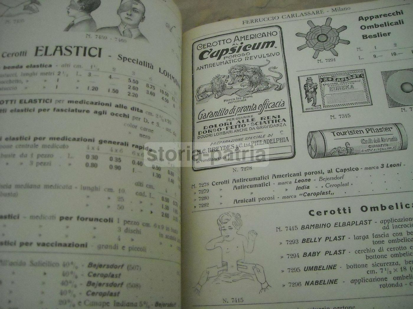 Catalogo Carlassare 1935 Attrezzature Mediche E Sanitarie Milano