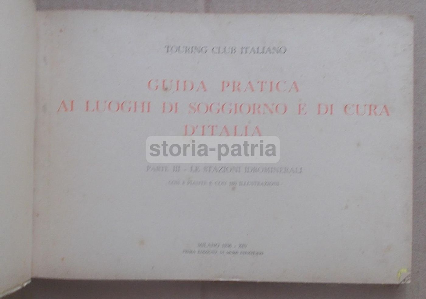 Guida Alle Stazioni Termali d'Italia, 1936